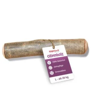 Supravit Olivenholz – Robustes Kauspielzeug für Hunde L