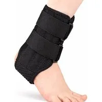 COOL-i ® Sprunggelenkbandage Knöchelbandage mit Federstreben & Klettverschluss, verstellbare Fußgelenkstütze für Sport & Alltag