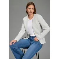 Laura Scott Kurzblazer femininer Stil, aus Polyester und Baumwolle, mit melierter Optik
