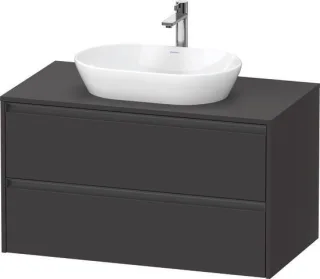 Duravit Ketho.2 Konsolenwaschtischunterbau wandhängend Graphit Supermatt 1000x550x568 mm - K24896080 K24896080800000