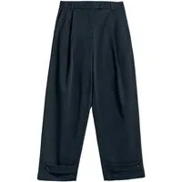 Bhoem Stoffhose BHOEM Schmal zulaufende Baumwollhose, marineblau (1-tlg)