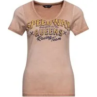 QueenKerosin Print-Shirt Speedway Queens (1-tlg) mit V-Ausschnitt