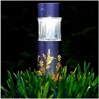 Online-Fuchs LED Solarleuchte Kolibri - Standleuchten, Außenlampe, Wegeleuchte für außen, Warmweiß oder Farbwechsel möglich, wunderschönes Farbspiel mit Blumen und Kolibris