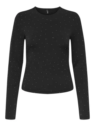 ONLY - ONLZITA L/S O-NECK TOP BF JRS Black - Gr. - L