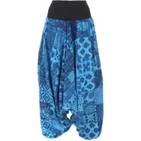 Guru-Shop Relaxhose Sommerliche Aladinhose Patchwork Pluderhose,.. Ethno Style, alternative Bekleidung