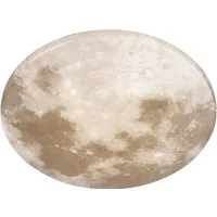 Reality Leuchten LED Deckenleuchte MOONIKA, Deckenlampe Mond IP 44 Bad Kinderzimmer Schlafzimmer, LED fest integriert, Warmweiß, LED 15W warmweiß 3000K 1500 Lm Mondleuchte Ø 37cm Kinder Deckenleuchte