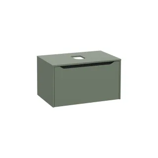 VitrA New Integra Square Waschtischunterschrank (Aufsatzwaschtisch) mit 1 Vollauszug 76 Matt,80278 80278