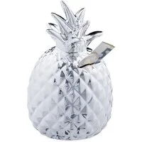relaxdays Spardose Ananas in Silb
