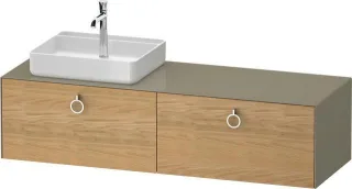 Duravit White Tulip Konsolenwaschtischunterbau wandhängend Natur Eiche & Stein Grau Matt & Hochglanz WT4890LH5H20000