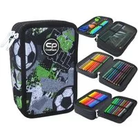 CoolPack Federmäppchen COOLPACK - JUMPER 3 - Dreifach-Federmäppchen mit Zubehör - LET`S GOAL