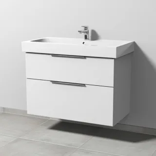 Sanipa 3way Waschtischunterbau zu Geberit iCon Waschtisch mit 2 Auszügen, Weiß-Soft UM65243