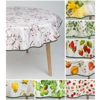 laro Tischdecke laro 140cm runde Wachstuchtischdecke mit Saum-Eingefasst