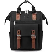 LuxusKollektion Cityrucksack Damen Rucksack Klein Wasserdicht Cityrucksack Elegant Schwarz