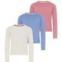 Abercrombie Kids Langarmshirt 3-PACK LS TEE (Packung, 3-tlg) aus Baumwollmix, Rundhals