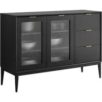 OTTO home Sideboard Lavisha, FSC-zertifiziertes Holz kombiniert Melamin, verchromten Metallgriffen
