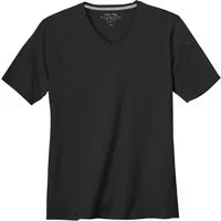 Redmond V-Shirt Redmond Basic T-Shirt V-Neck schwarz Übergröße