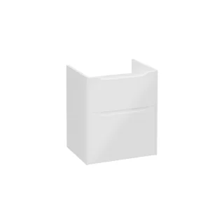 VitrA New Integra Square Waschtischunterschrank mit 2 Vollauszügen 56 x 45 x Weiß Hochglanz,80237 80237