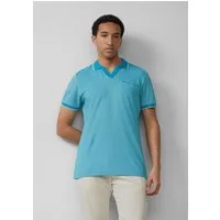 s.Oliver Poloshirt Poloshirt zweifarbiger Piqué, offener V-Ausschnitt, abgesetzte Rippbündchen