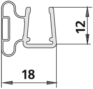 Kermi 1650 1x Magnetleiste, Länge: 2000 mm, 6031610 6031610