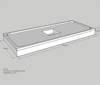 Neuesbad Wannenträger für Kaldewei Scona 750x1700x23 SD24094