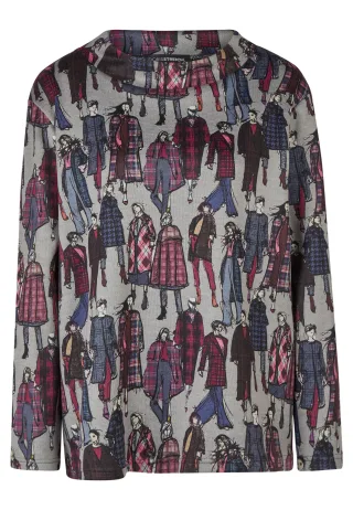 Doris Streich - Shirt aubergine - Gr. - 44