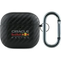 Red Bull Racing Kopfhörer-Schutzhülle Case AirPods 4 Carbon Look schwarz Logo Bullen, Kantenschutz