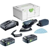 FESTOOL Deltaschleifer DTSC 200-Basic Akku Deltaschleifer 18 V 145 x 195 mm Brushless + 2x