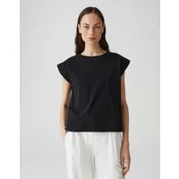 OPUS Kurzarmshirt SALLSO Regular mit dekorativer Lochspitze