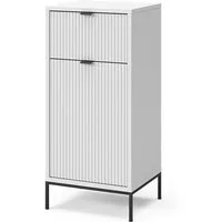 Vicco Midischrank Eliza, Weiß/Weiß, 40 x 87 cm mit Tür und Schublade (1-St)