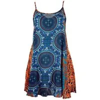 Guru-Shop Midikleid Boho Dashiki Minikleid, Trägerkleid,.. alternative Bekleidung
