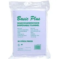 AMPri Einmal-Waschhandschuh Basic Plus - Waschhandschuhe - leicht, fusselfrei, weiss - 50Stk. (50-St)