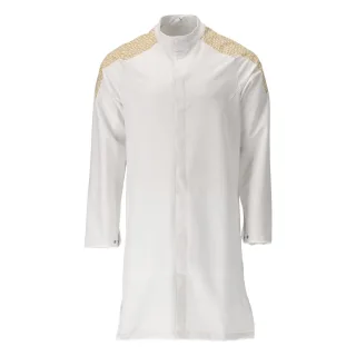 MASCOT Herren Kittel, lang FOOD & CARE Weiß / Currygelb XL - 20154-511-0670-XL