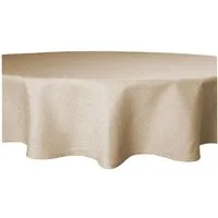 Haus und Deko Tischdecke Tischdecke rund 140 cm Ø beschichtet Leinenoptik wasserabweisend (1-tlg)