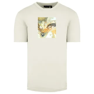 Nicce Round Neck Kurzarm Herrencreme Luftkasten T-Shirt 211 1 09 12 0343
