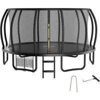 Zelsius Gartentrampolin Trampolin Schwarz Ø 427 cm für den Outdoor-Bereich