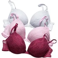 petite fleur by Lascana Push-up-BH (Packung, 3 Stück) mit Bügel und herausnehmbaren Kissen, Dessous
