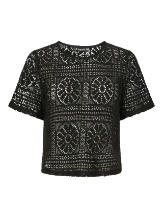 PIECES - PCBONNIE SS TOP JRS Black - Gr. - L