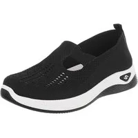 Ital-Design Trendy Damen Freizeit- und Alltagsschuh mit Komfort Slipper (91554346) Keilabsatz/Wedge Slipper in Schwarz