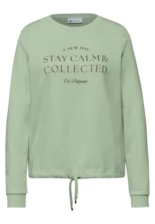 Street One - Sweatshirt mit Artwork pale mint green - Gr. - 38