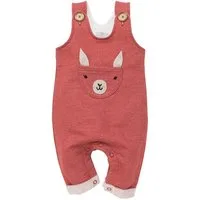 PINOKIO Latzhose Latzhose Trägerhose strukturiert mit Beinumschlag (1-tlg) Lama-Brusttasche mit angenähten Ohren