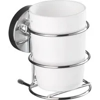 WENKO Zahnputzbecher Vacuum-Loc® Milazzo, befestigen ohne bohren