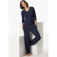 Schiesser Pyjamahose Mix + Relax klassisch weiter Marlene-Schnitt, atmungsaktiv