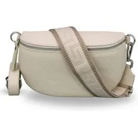 Adel Bags Gürteltasche EMMA Bauchtasche Damen Leder Beige Umhängetasche, Echtes Leder, hergestellt in Italien, mit 2 Riemen