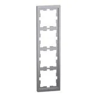 Rahmen vierfach D-Life MEG4040-6536 aus Thermoplast lackiert, glänzend, IP20 edelstahl, Retail