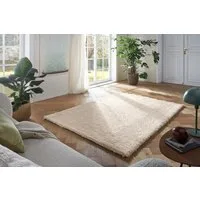 TaCa Home Flokati-Teppich Flokati Langflorteppich Shaggy Beige – Hochflor 52 mm, rechteckig, Höhe: 52 mm, Wohnzimmer Schlafzimmer Esszimmer, beige - 240 x 340 cm