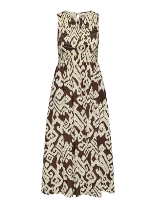JDY - JDYDIEGO S/L SMOCK MIDI DRESS WVN NOOS Chocolate Torte - Gr. - S