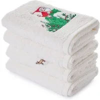 L’essentiel Maison Handtücher >Santa< mit eleganter Bordüre, Baumwolle (Set, 4-St), Weich & Saugstark, Frottee Handtücher für Bad & Gäste-WC
