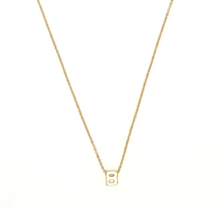 Luxenter Halskette mit 18-karätiger Gelbgold-Finish – Alphabet