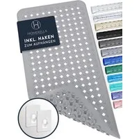 Homerella Badematte rutschfest Hautsensitiv 88x39cm, INKL. AUFHÄNGUNG, Antirutschmatte Badewanne BPA frei, Duschmatte schimmelresistent & maschinenwaschbar