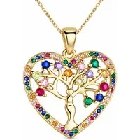 Limana Herzkette Lebensbaum Kette Damen Schmuck Herz Kette 925 Silber Geschenk Frau (Frauen Ehefrau Mutter Freundin inkl. Dose), Geburtstag Weihnachten Valentinstag Muttertag Jahrestag Hochzeitstag